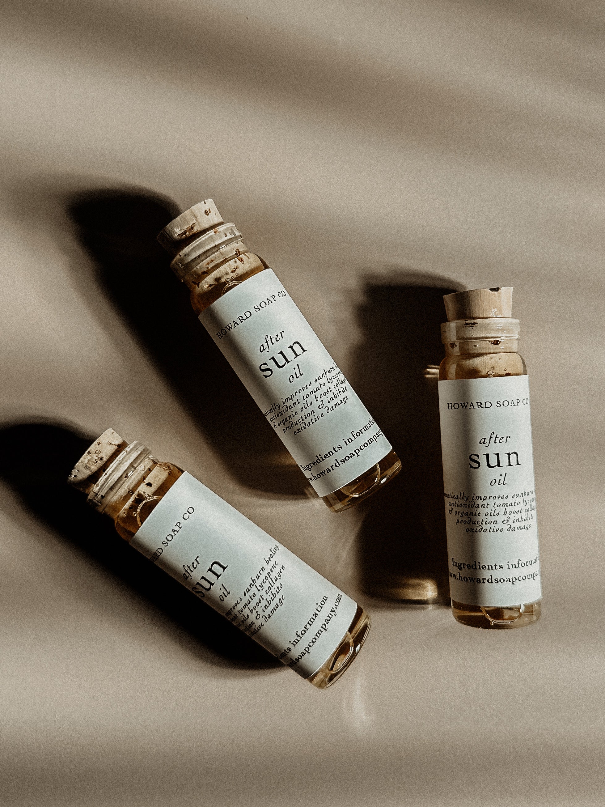 Sun Oil- antioxidant after sun skin care - Howard Soap Co. - Minnesota Made Herbal Skin Care + Candles