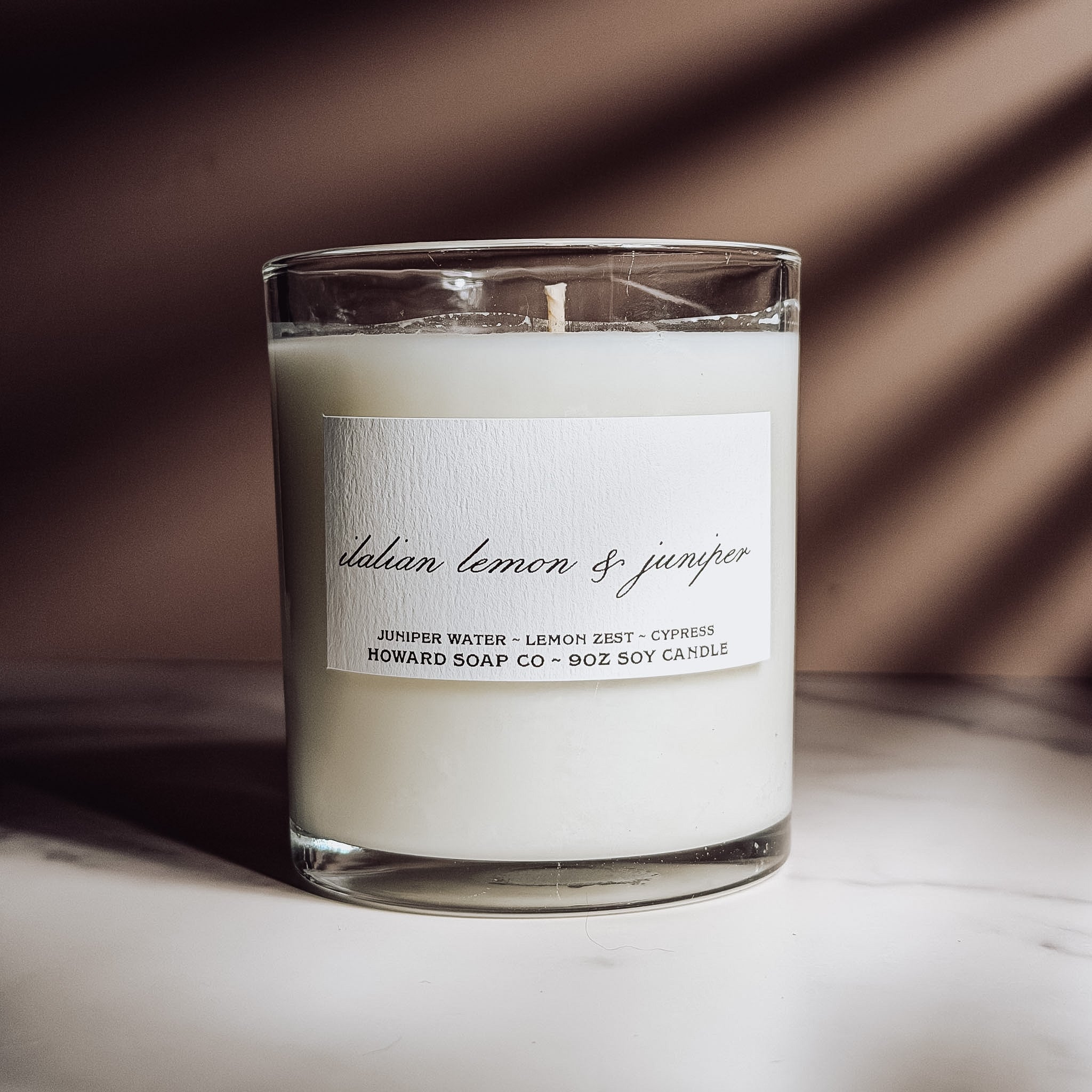 Italian Lemon + Juniper Candle - Howard Soap Co. - Minnesota Made Herbal Skin Care + Candles