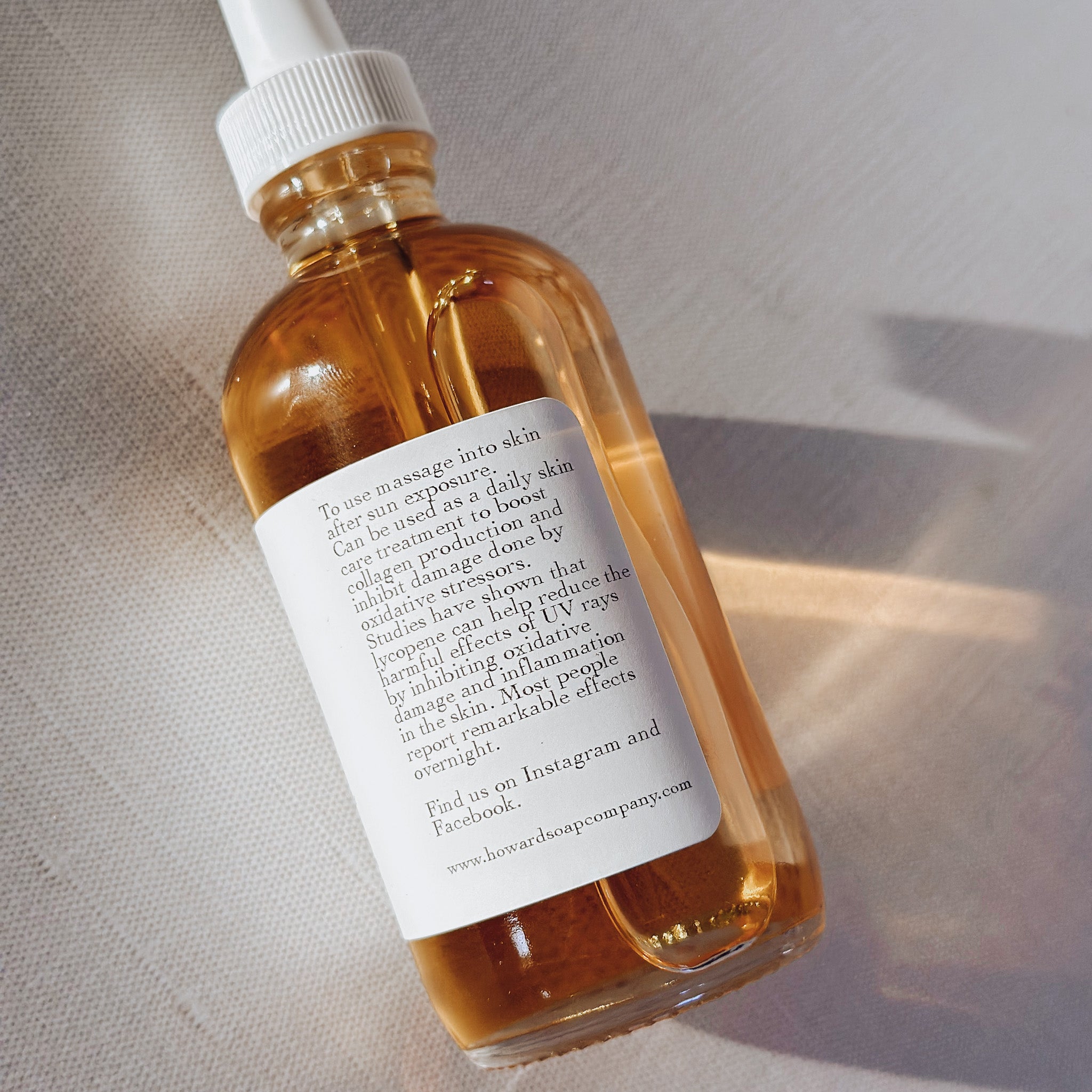 Sun Oil- antioxidant after sun skin care - Howard Soap Co. - Minnesota Made Herbal Skin Care + Candles