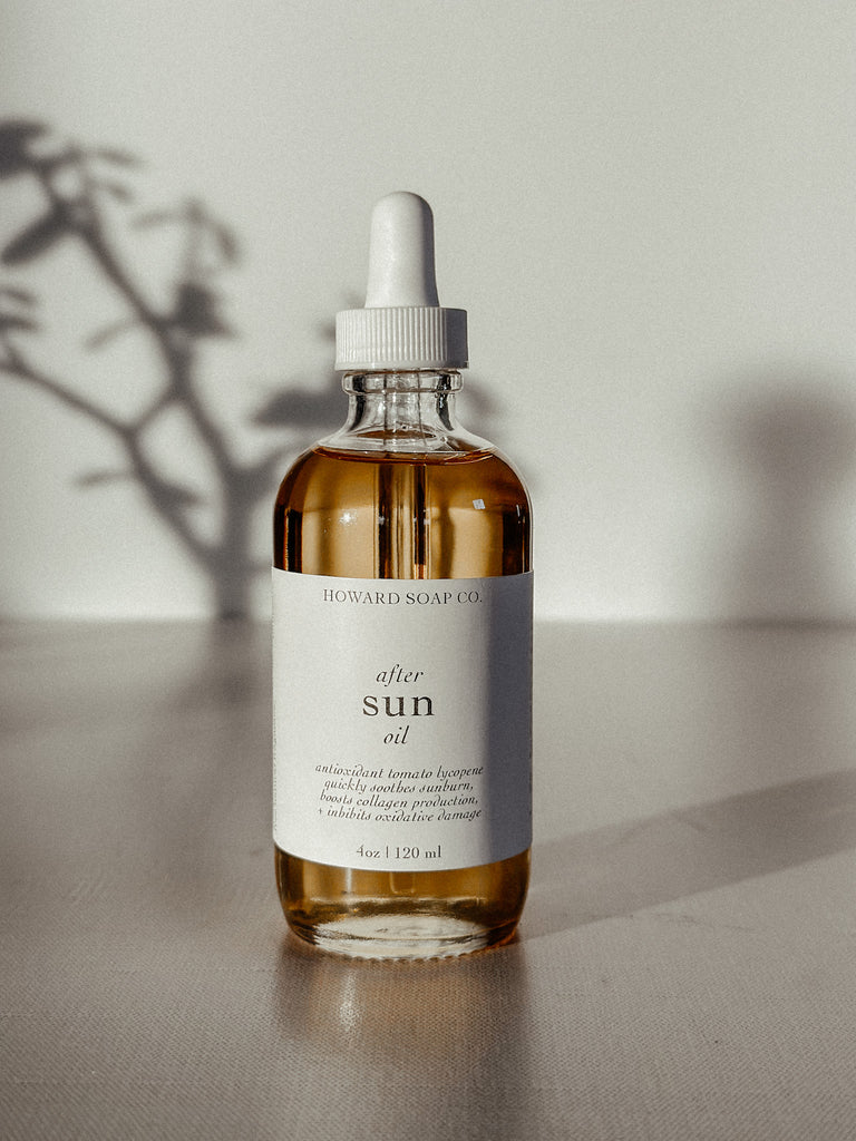 Sun Oil- antioxidant after sun skin care - Howard Soap Co. - Minnesota Made Herbal Skin Care + Candles