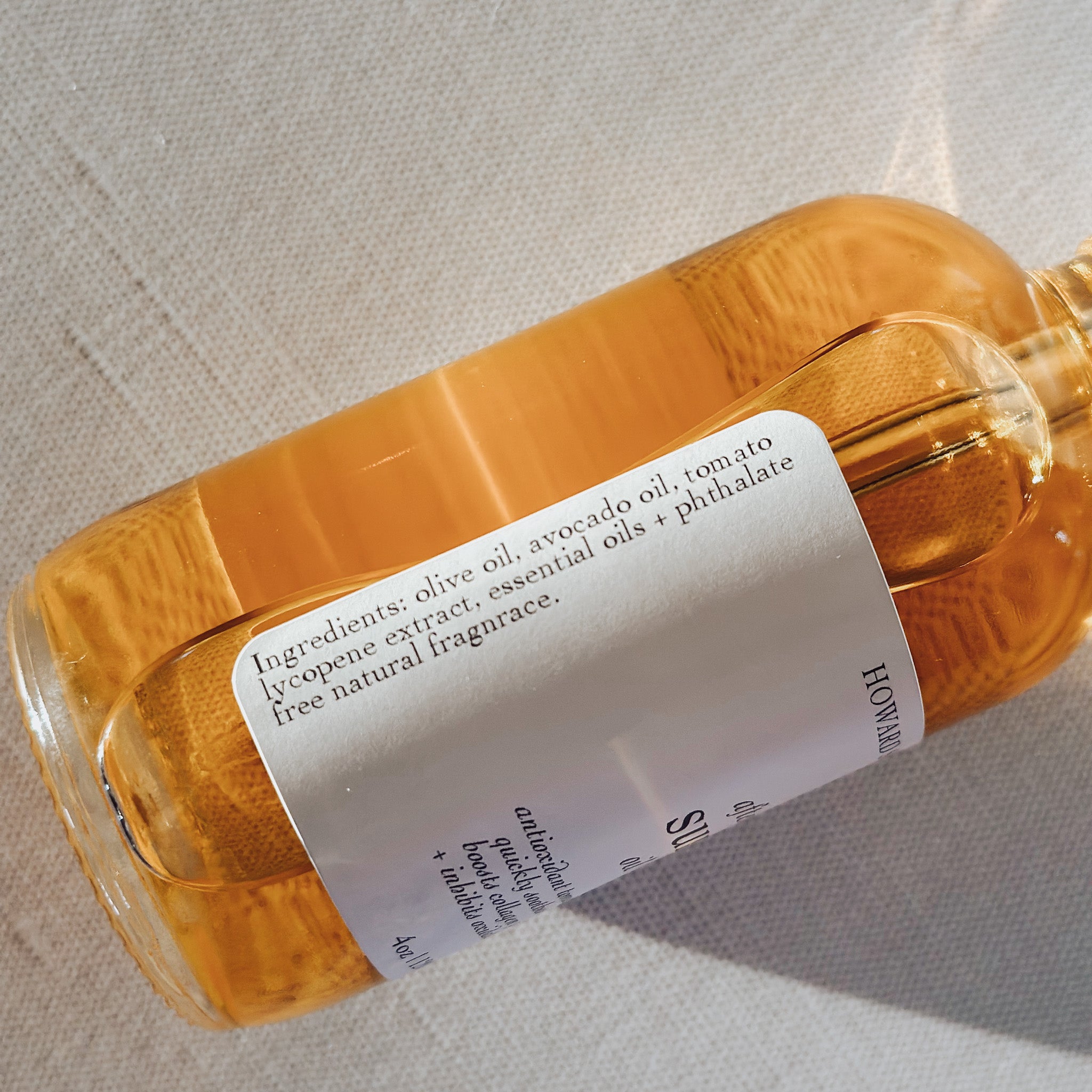 Sun Oil- antioxidant after sun skin care - Howard Soap Co. - Minnesota Made Herbal Skin Care + Candles