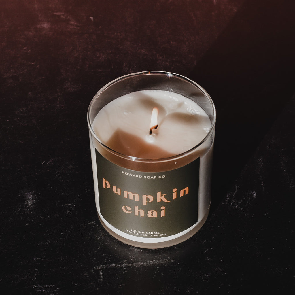 Pumpkin Chai- Soy Candle - Howard Soap Co. - Minnesota Made Herbal Skin Care + Candles