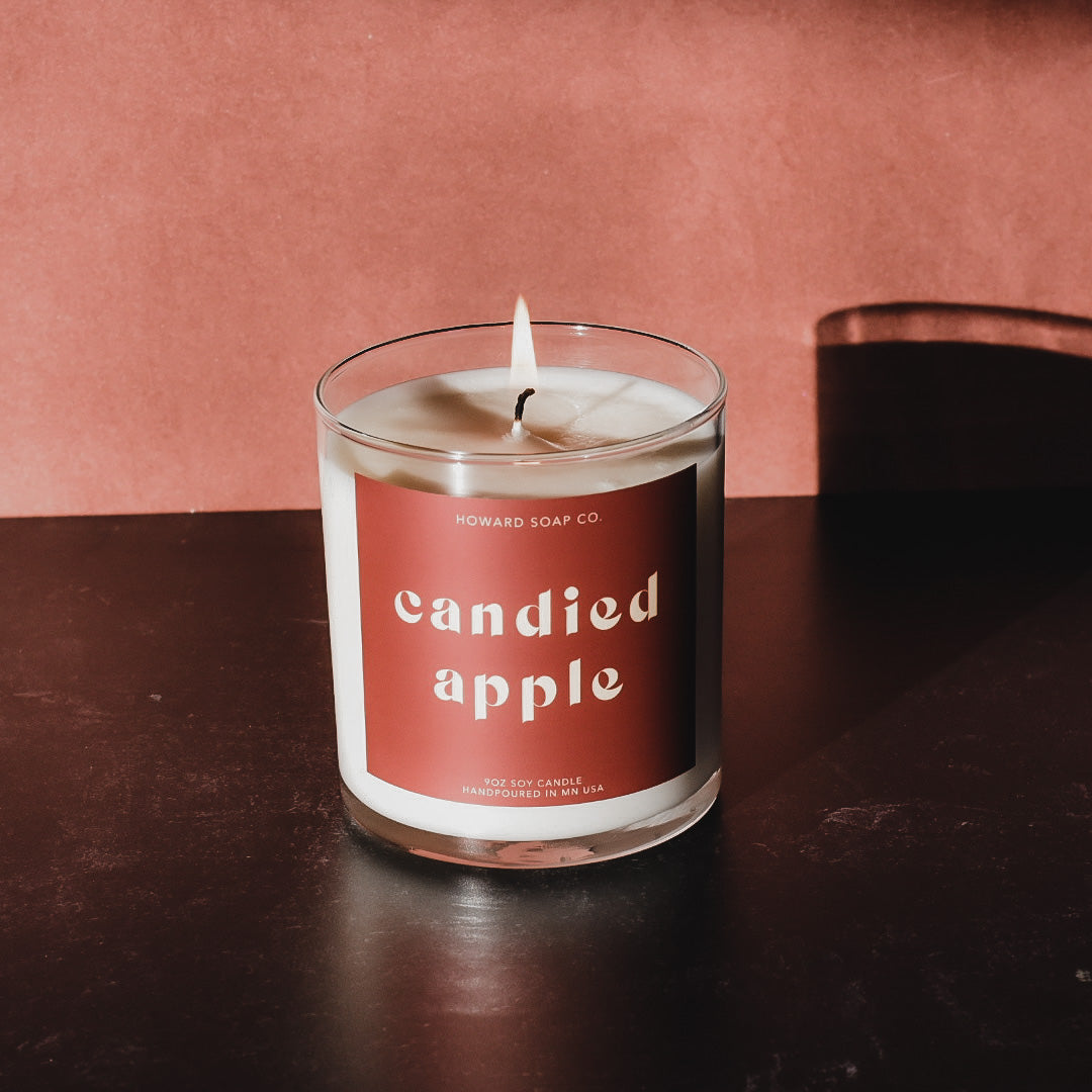 Candied Apple- Soy Candle - Howard Soap Co. - Minnesota Made Herbal Skin Care + Candles