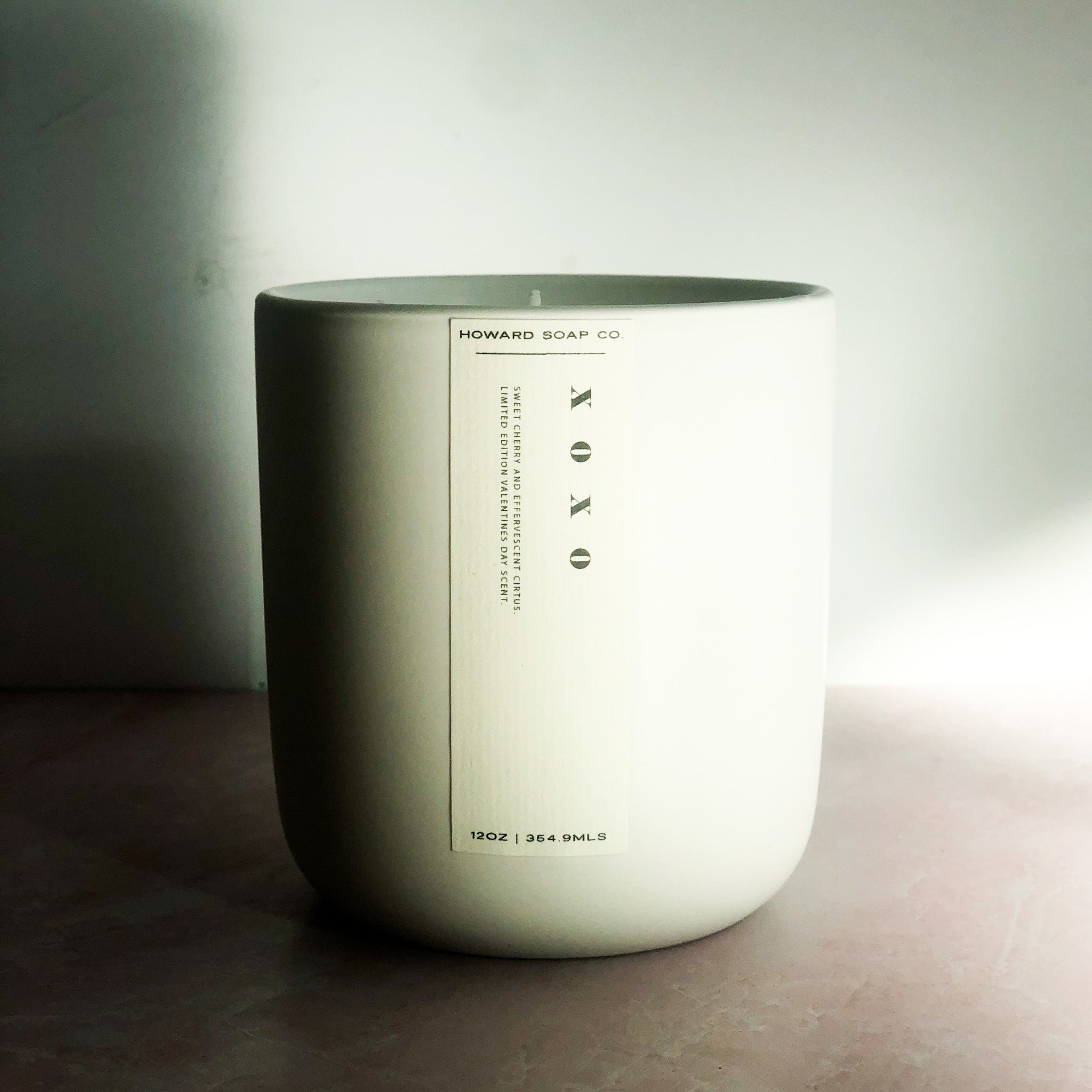 XOXO Ceramic Candle - Howard Soap Co. - Minnesota Made Herbal Skin Care + Candles