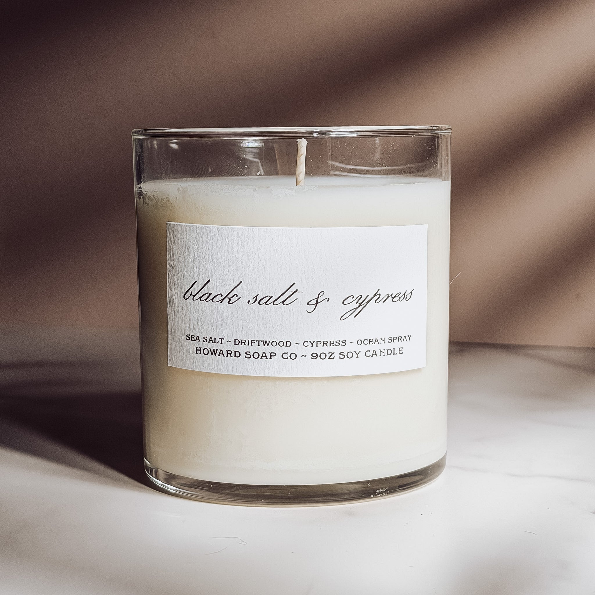 Black Salt + Cypress - Soy Candle - Howard Soap Co. - Minnesota Made Herbal Skin Care + Candles