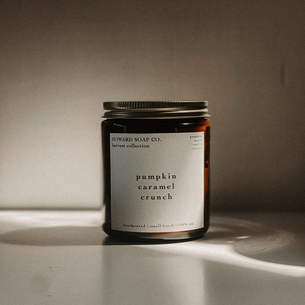 Pumpkin Caramel Crunch - Soy Candle - Howard Soap Co. - Minnesota Made Herbal Skin Care + Candles