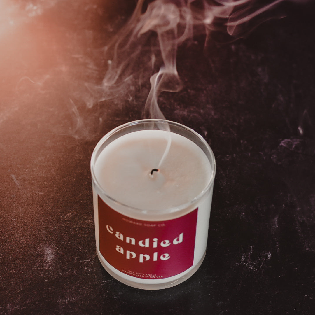 Candied Apple- Soy Candle - Howard Soap Co. - Minnesota Made Herbal Skin Care + Candles