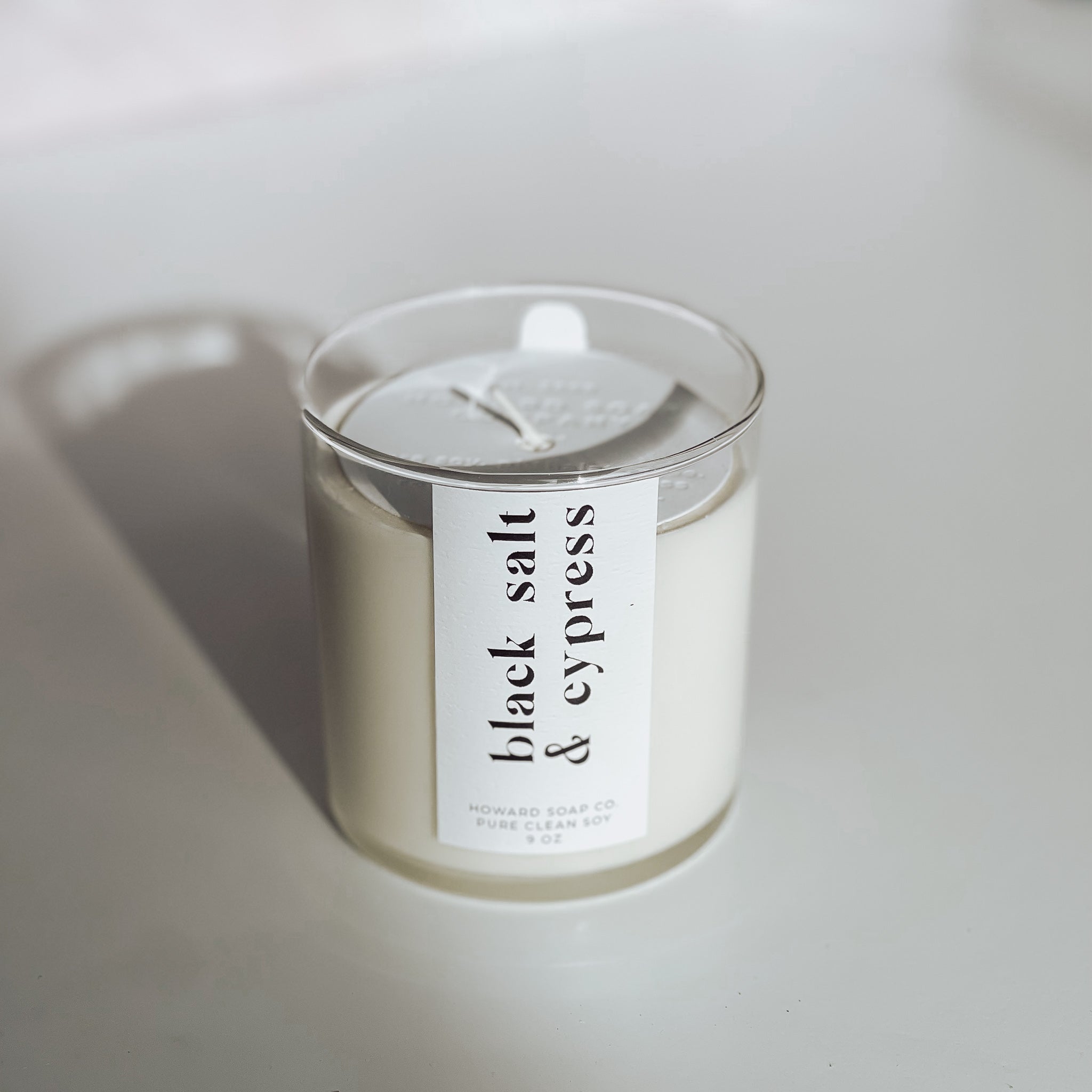 Black Salt + Cypress - Soy Candle - Howard Soap Co. - Minnesota Made Herbal Skin Care + Candles