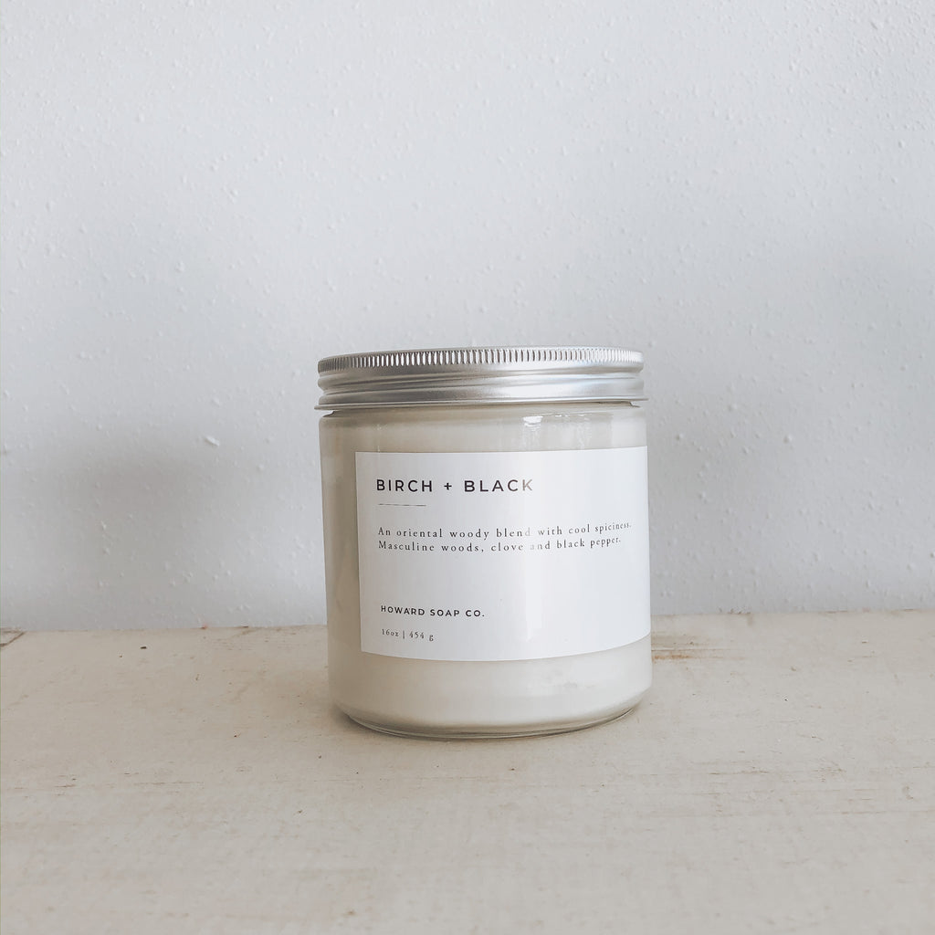 Birch + Black - Howard Soap Co. - Minnesota Made Herbal Skin Care + Candles