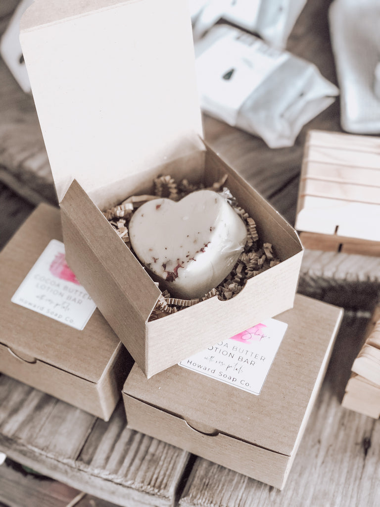 Lotion Bar Hearts - Howard Soap Co. - Minnesota Made Herbal Skin Care + Candles