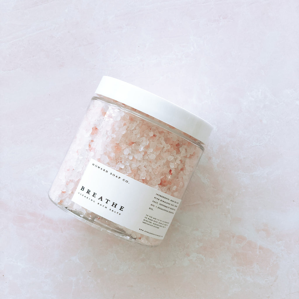 Breathe Bath Salts - Howard Soap Co. - Minnesota Made Herbal Skin Care + Candles