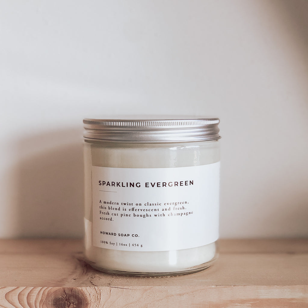 Sparkling Evergreen - Howard Soap Co. - Minnesota Made Herbal Skin Care + Candles